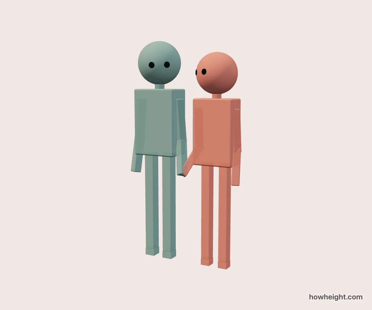 Hand Holding Simulator: Two people stand side by side holding hands, with their arms at different angles.